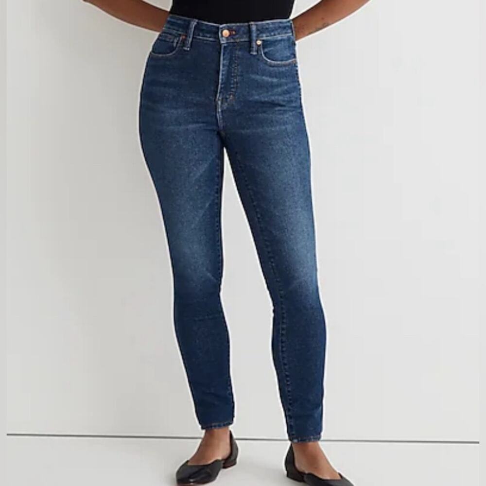 Madewell High Riser Whiskered Stretch Skinny Jeans Dayton Wash Size 26
